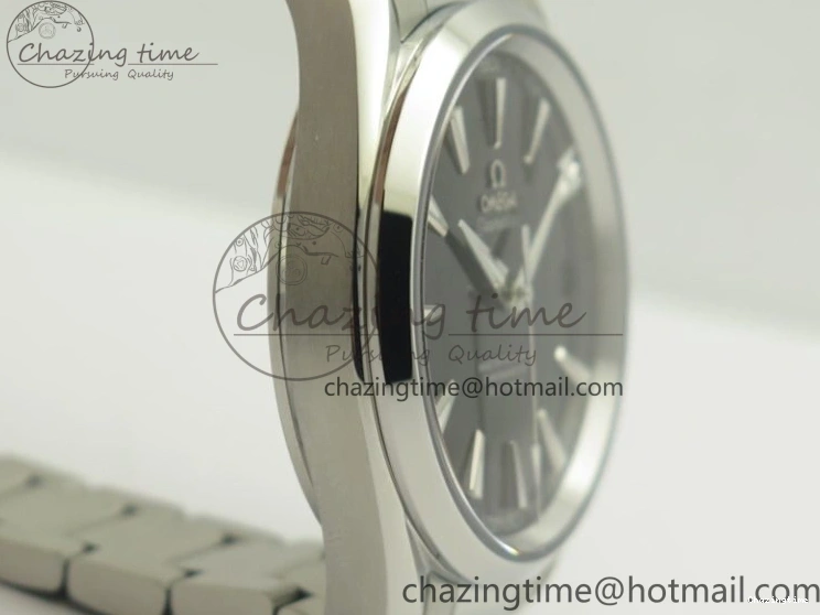 0312 Aqua Terra 150M SS VSF 1:1 Best Edition Black Textured Dial Silver Markers On SS Bracelet A8500 Super Clone Chic 8062